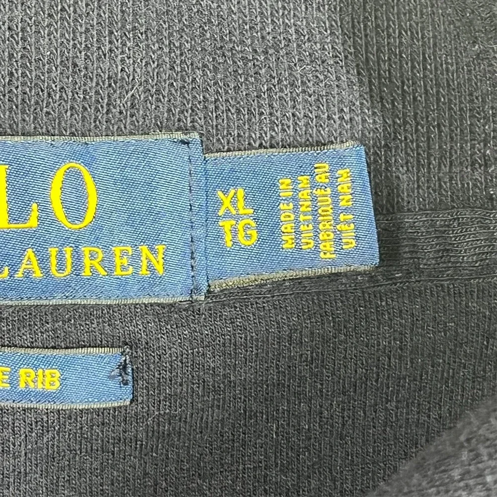 Polo Ralph Lauren Estate Rib Shawl Neck Pullover Sweater Men's XL Navy Preppy‎